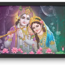 arcapture Radha Krishna Wall Painting for Home Decoration for Living Room, Bedroom Digital Reprint 12 inch x 9 inch Painting-picture-18