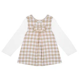 BAESD Girls Checked Cotton A-Line Dress-picture-10
