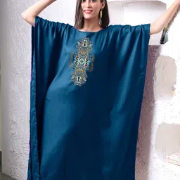 LetsDressUp Carpenter Ethnic Motifs Printed Kimono Sleeves Kaftan Midi Dress-picture-38