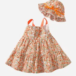 StyleCast Floral Printed Square Neck Shoulder Straps Casual Print A-Line Dress-picture-9