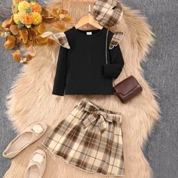 StyleCast Black Round Neck Top With Skirt-picture-27