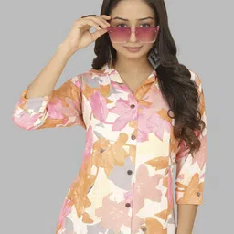 Kesudi Floral Print Puff Sleeve A-Line Dress-picture-40