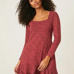 DOROTHY PERKINS Ditsy Print Ruffled Hem A-Line Dress-picture-52