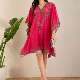 First Resort by Ramola Bachchan  Ethnic Motifs Above knee Kaftan image 1