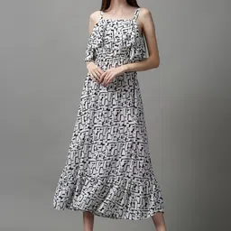 SHOWOFF Off Layered Georgette A-Line Dress-picture-16