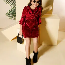 Peppermint Girls Sleek Sheen A-Line Dress-image-90