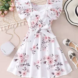 StyleCast White Floral Printed A-Line Dress-picture-29