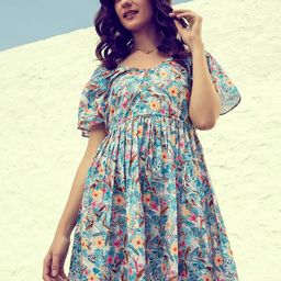 Athena Floral Print Crepe Fit & Flare Dress-picture-44