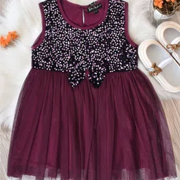 Bella Moda Girls Embellished Sleeveless Fit & Flare Dress-image-5