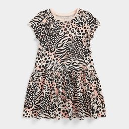 mothercare Girls Animal Printed Round Neck Pure Cotton Fit & Flare Dress-picture-38
