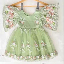 Bella Moda Girls Floral Printed Satin Fit & Flare Dress-image-36