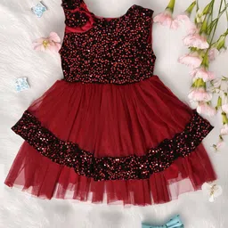 Bella Moda Girls Embellished Fit & Flare Dress-picture-34