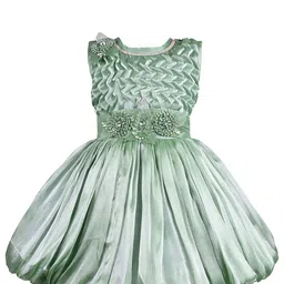 Wish Karo Girls Embellished Smocked Net Fit & Flare Dress image 1