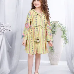 Peppermint Girls Print Georgette Fit & Flare Dress-image-64