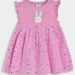 MiArcus Girls Polka Dot Printed Flutter Sleeve Fit & Flare Dress-picture-23