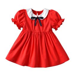 StyleCast x Revolte Girls Peter Pan Collar Puff Sleeves Cotton Fit & Flare Dress-picture-49