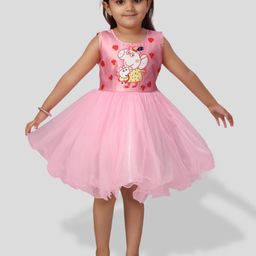 BAESD Girls Peppa Pig Print Net Tulle Dress-picture-3