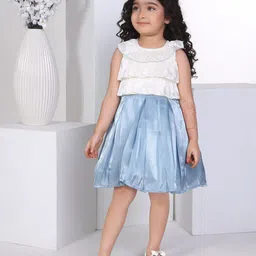 Peppermint Girls Pleated Ruffles Fit & Flare Dress-picture-16