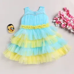 Toonyport Girls Net Fit & Flare Dress-image-10
