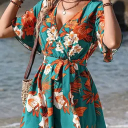 StyleCast Floral Print Fit & Flare Dress-picture-18