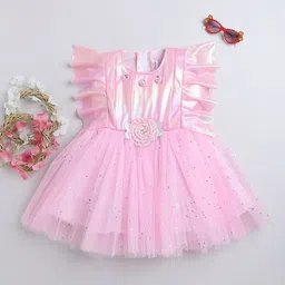 MANY FROCKS & Girls Embellished Tulle Net Fit & Flare Dress-picture-33