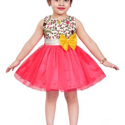Wish Karo Girls Floral Printed Net Fit & Flare Dress-picture-11