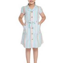 Peppermint Shirt Collar Striped Dress-picture-33