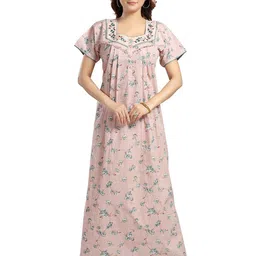 NIGHT QUEEN Floral Printed Maxi Nightdress-picture-18