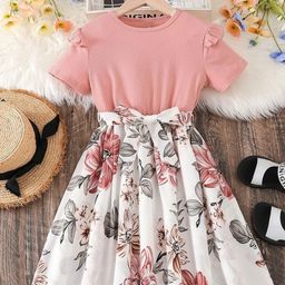 BAESD Girls Floral Print Fit & Flare Dress-picture-25