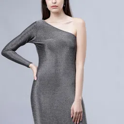 Tokyo Talkies Women Grey Solid Bodycon Dress-picture-28