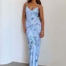 StyleCast x Revolte Floral Printed Georgette Maxi Dress-picture-43