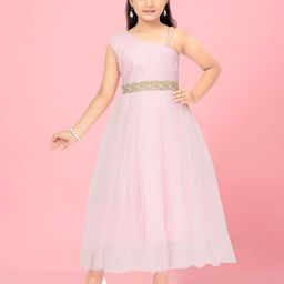 Aarika Girls One Shoulder Embellished Fit and Flare Dress-picture-33