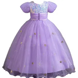 StyleCast Girls Embellished Puff Sleeves Fit & Flare Dress-picture-33