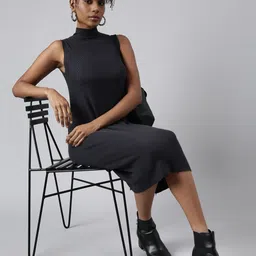 SHOWOFF High Neck Sleeveless Opaque Bodycon Dress-image-39
