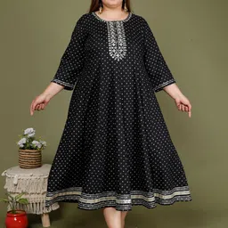 KALINI Floral Print A-Line Midi Dress-picture-17