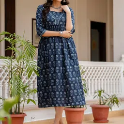 Nayo Women Floral Print Empire Midi Dress-picture-14