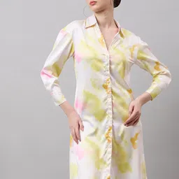 The Roadster Lifestyle Co. Abstract Printed Shirt Style Dress-picture-22