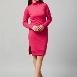 Athena Girl Fuchsia High Neck Jumper Dress-picture-35