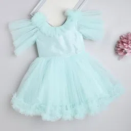 The Magic Wand Girls Embellished Flutter Sleeve Ruffled Dress-image-48
