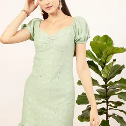 STREET 9 Sweeteart Neck Puff Neck Mini Dress-picture-26