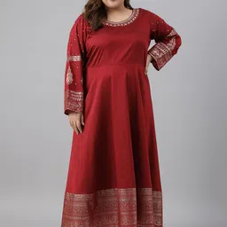 W Plus Size Ethnic Maxi Ethnic Dress image 1