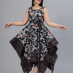 FrionKandy Floral Print Maxi Dress-picture-12