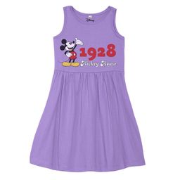 Disney by Wear Your Mind Girls Purple Printed Cotton Dress-picture-23