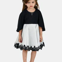 Peppermint Navy Blue & White Lace Insert Dress-picture-20