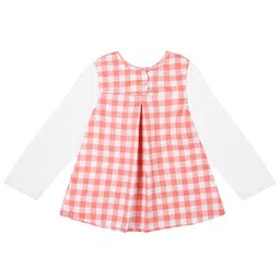BAESD Girls Checked Cotton A-Line Dress image 3