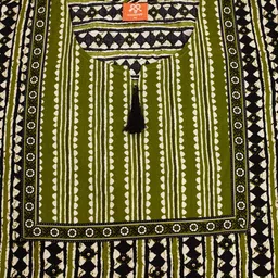 evolove Green Printed Pure Cotton Maxi Nightdress image 2