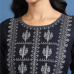 Vishudh Ethnic Motifs Embroidered A-Line Ethnic Dress image 2