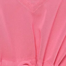 LastInch Pink Solid Georgette Maxi Dress image 4