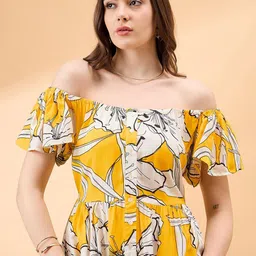 all about you Floral Print Off-Shoulder Fit & Flare Midi Dress image 2