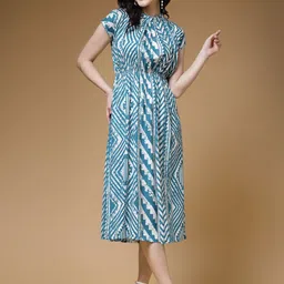 Indibelle Printed Fit & Flare Midi Dress image 5